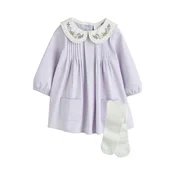Next Komplet zelena/pastelno lila/bela