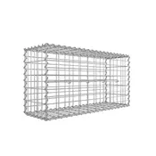 Songmics Gabionska košara 100x50x30 cm srebrna