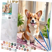 Massido Slikanje po številkah 40x50 cm pes Massido Corgi