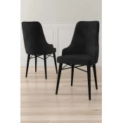 Hanah Home Set stolica Neta, 46x95x42 cm, 2 komada, Crne