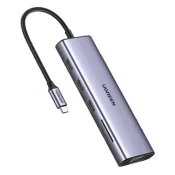 UNBRANDED UGREEN USB-C 10-v-1 adapter na USB-A/HDMI/VGA/RJ45/SD7TF/AUX 3,5 mm/PD