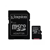 Micro SD Card 256GB Kingston + SD adapter SDCS2/256GB class 10