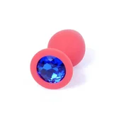 Gardj Europe MyLove Toys – Silikonski analni čep Jewellery Red, srednje velik