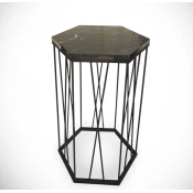 Hanah Home Pomocni stocic Cetrus Marble, Crni