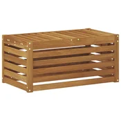 Vidaxl Zunanji stolček klop Naravna 79 x 43 x 37 cm