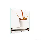 shumee STEKLENA ZAŠČITNA PLOŠČA ZA ŠTEDILNIK 50x52 COFFEE