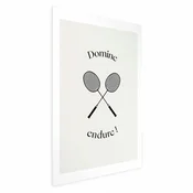 shumee Plakat - Poletne igre - badmintonski loparji na belem ozadju