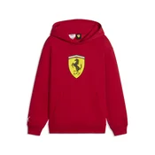 PUMA Scuderia Ferrari Coloured Shield Hoodie Youth, Motorsport, Rosso Corsa, 13-14Y