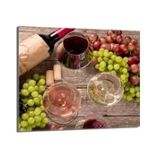 shumee Steklena zaščita za kuhalno ploščo 60x52 Vino