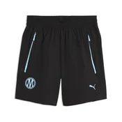 Olympique de Marseille PUMATECH Relaxed Woven Shorts Youth, Clothing, Black/Vibrant Blue, 15-16Y