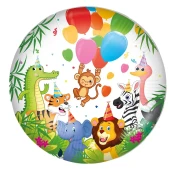 Rojstnodarski folija balon – Vesel živalski vzorec 46 cm