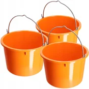 KADAX Gradbeno vedro 20 l, trpežna plastika, 3 kosi, za gospodinjstvo in vrtnarjenje