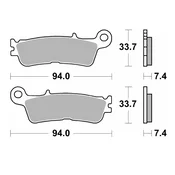 Zavorne ploščice SBS nove KH755 OFF-ROAD sinter, barva zlata Fantic XX 125, XEF/XXF 250/450, XEX 250 22-, Yamaha YZ 250 22-, WR/YZ 250F/450F 21-, YZ 450FX 21-