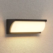 Lucande Aune LED zunanje stensko svetilo - Sodobni - antracitna, bela satinirana - Kovina