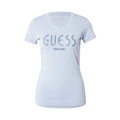GUESS Majica golobje modra/črna/transparentna