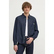 Srajca Calvin Klein Jeans moška, mornarsko modra barva, J30J326584