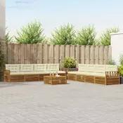 Set vanjskih sofa 9 kom. Prirodna i krem