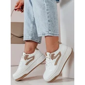 Sneakersy damskie na platformie BEIMEI białe Dstreet
