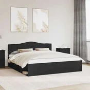 vidaXL vidaXL Konstrukcija postelje Črna 180 x 200 cm Masivno borovo les, (5000102214)