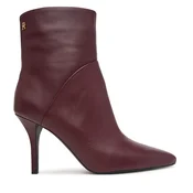 Škornji Tommy Hilfiger High Heel Clean Ankle Boot FW0FW09624 Bordo rdeča