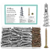 QOOSIKICC 110 kos samovrtnih vložkov za mavčne plošče – M4X40mm
