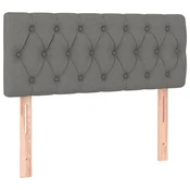 Vidaxl Posteljno vzglavje temno sivo 90x7x78/88 cm blago