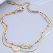 Zapestnica za noge Love - Gold KP20780