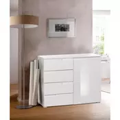 KOMODA 100/80/40 cm bela, bela visoki sjaj