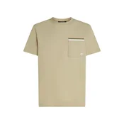 Karl Lagerfeld Majica pesek / temno zelena / bela