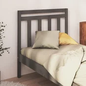 Vidaxl Posteljno vzglavje sivo 95x4x100 cm trdna borovina