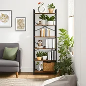 Songmics Knjižna omara 6 polic 30x66x186 cm rjava