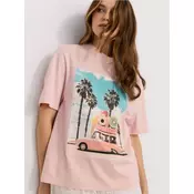 Sinsay - Pamucna majica sa letnjim printom - pastelno roze
