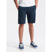 OMBRE Moške bombažne hlače BASIC Dark Blue MDN125758 S