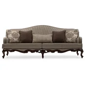 Casa Padrino luxury baroque living room sofa silver/brown - Handmade baroque style sofa with decorative pillows - Luxury living room furniture in baroque style - Baroque furniture