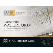 Akvarelni blok CANSON St Cuthberts Saunders Waterford grob 300 g/m2 31 x 41 cm - 20 listov - 31 × 23 cm