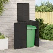 Kutija za smece Crna 65 x 80 x 115 cm Polietilen