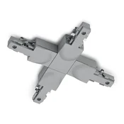 Trio Lighting X-povezovalnik DUOline 2-fazni tir, titan - titanovo siva - Plastika