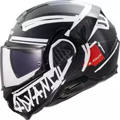 Preklopna motociklisticka kaciga LS2 FF910 Advant II Tape crna