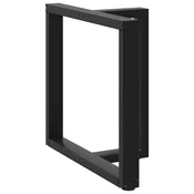 Vidaxl vidaXL Noge za jedilno mizo, 2 kosa, črne, 70x35x(72-73) cm, jeklo