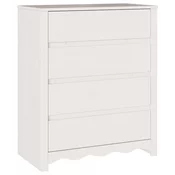 Komoda Drammen Bijelo 76,5 x 40 x 91 cm Cvrsto borovo drvo