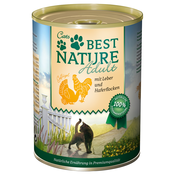 Varčno pakiranje Best Nature Cat Adult 12 x 400 g - perutnina in jetra