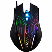 A4Tech Gaming miška X87 Oscar Neon, USB, 2400DPi, 7 učinkov osvetlitve