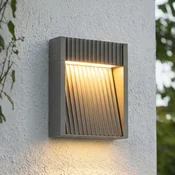Lucande LED zunanja stenska svetilka Tavion, 16 cm, antracit, IP65 - Sodobni - Aluminij