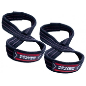 Power System Lifting Straps Figure 8 Silové Popruhy Trhacky Cervené S/M