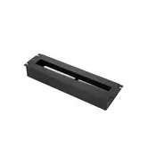 19 panel with DIN rail for modular equipment installation in the cabinet, black