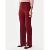 Vero Moda Pletene hlače Gold Art 10332174 Bordo rdeča Loose Fit