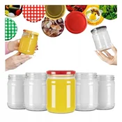 shumee 40x steklenih kozarcev SIMPLE 450 ml za KONZERVE, KUMARICE, PAŠTETO, MED, POPER