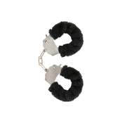 Furry Fun Cuffs Black - metalno-krznene lisice