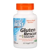 Doctors Best Gluten Rescue z glutalitikom (prebavni encimi), 60 rastlinskih kapsul