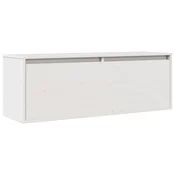 MAISON CHIC Stenska omarica - Zidna omarica bela 100x30x35 cm trdna borovina iu617, (22063335)